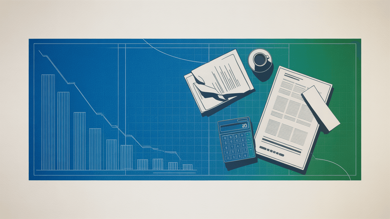 Business documents and financial statements representing SBA loan default process